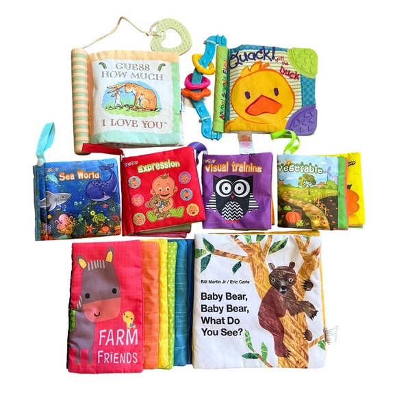Teytoy Other - Mixed Baby Soft Book Bundle Sensory Crinkle Toys Teytoy Eric Carle 8pc Set